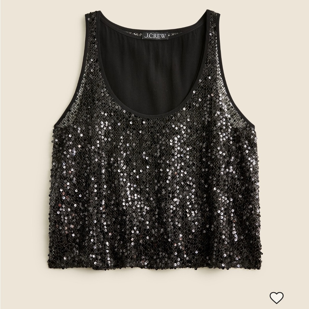J. Crew Black Sequin Women's Top